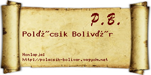 Polácsik Bolivár névjegykártya